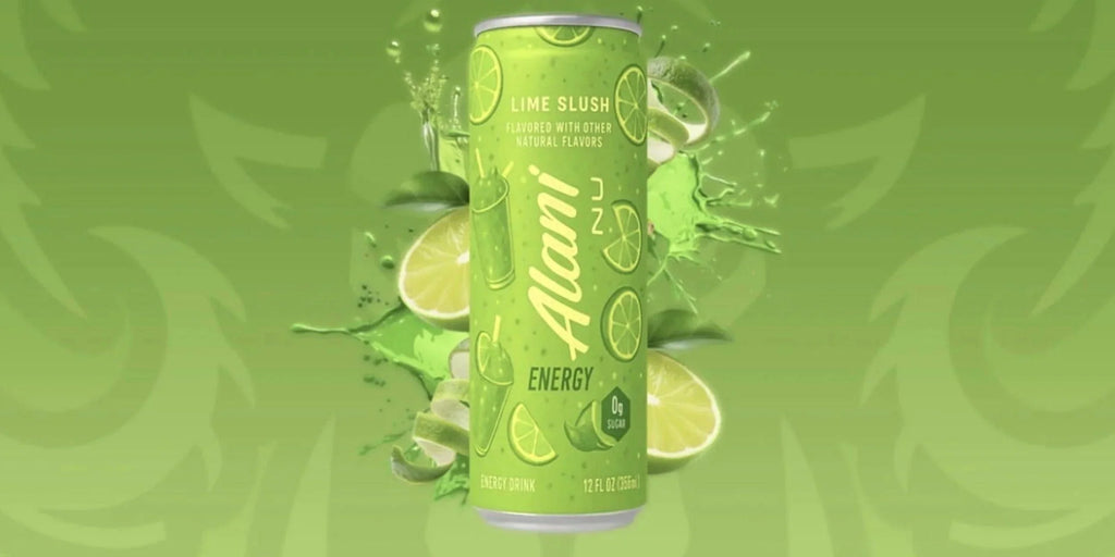 Energy Drink, Lime Slush Flavor, 12 Pack 12fl oz Cans, Sugar Free, Low Calories, 200mg Caffeine