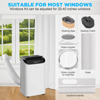 HUMHOLD Portable Air Conditioner, 14000 BTU, White - HDPAC-10-A1