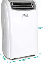 BLACK+DECKER 14,000 BTU Portable Air Conditioner With Heat And Remote Control - White