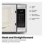 Chefman Countertop Microwave Oven, 0.9 Cu Ft, 900 Watts, Stainless Steel - CRJ55-SS-9