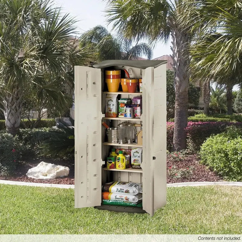 Rubbermaid Vertical Plastic Outdoor Storage Shed