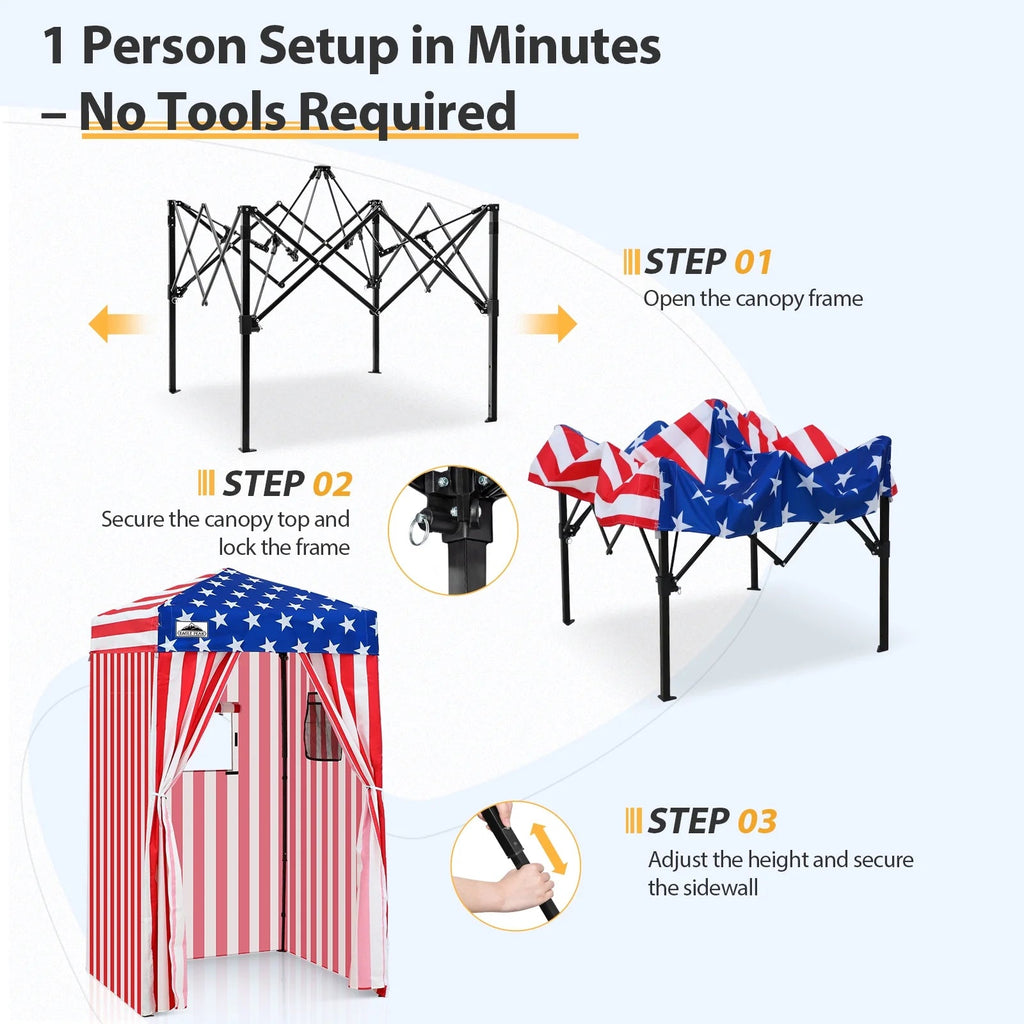 EAGLE PEAK Ultra Compact 4 ft x 4 ft Pop-Up Changing Room Canopy - Flex