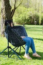 Ozark Trail Steel Folding Hammock Chair With Padded Seat - Blue
