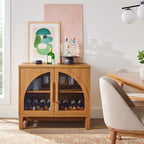 Better Homes & Gardens Juliet Arch Door Kitchen Cabinet, Rich Black, 36 W x 20 D x 32 H - BHS336249972035 / BHS536249972003