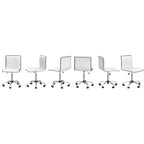 Adjustable Mid-Back Armless Swivel Office Chair With PU Leather - 265 lbs.