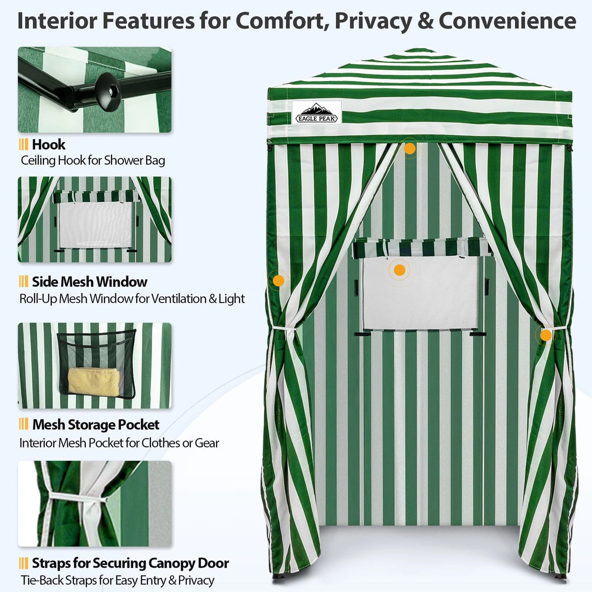 EAGLE PEAK Ultra Compact 4 ft x 4 ft Pop-Up Changing Room Canopy - Flex