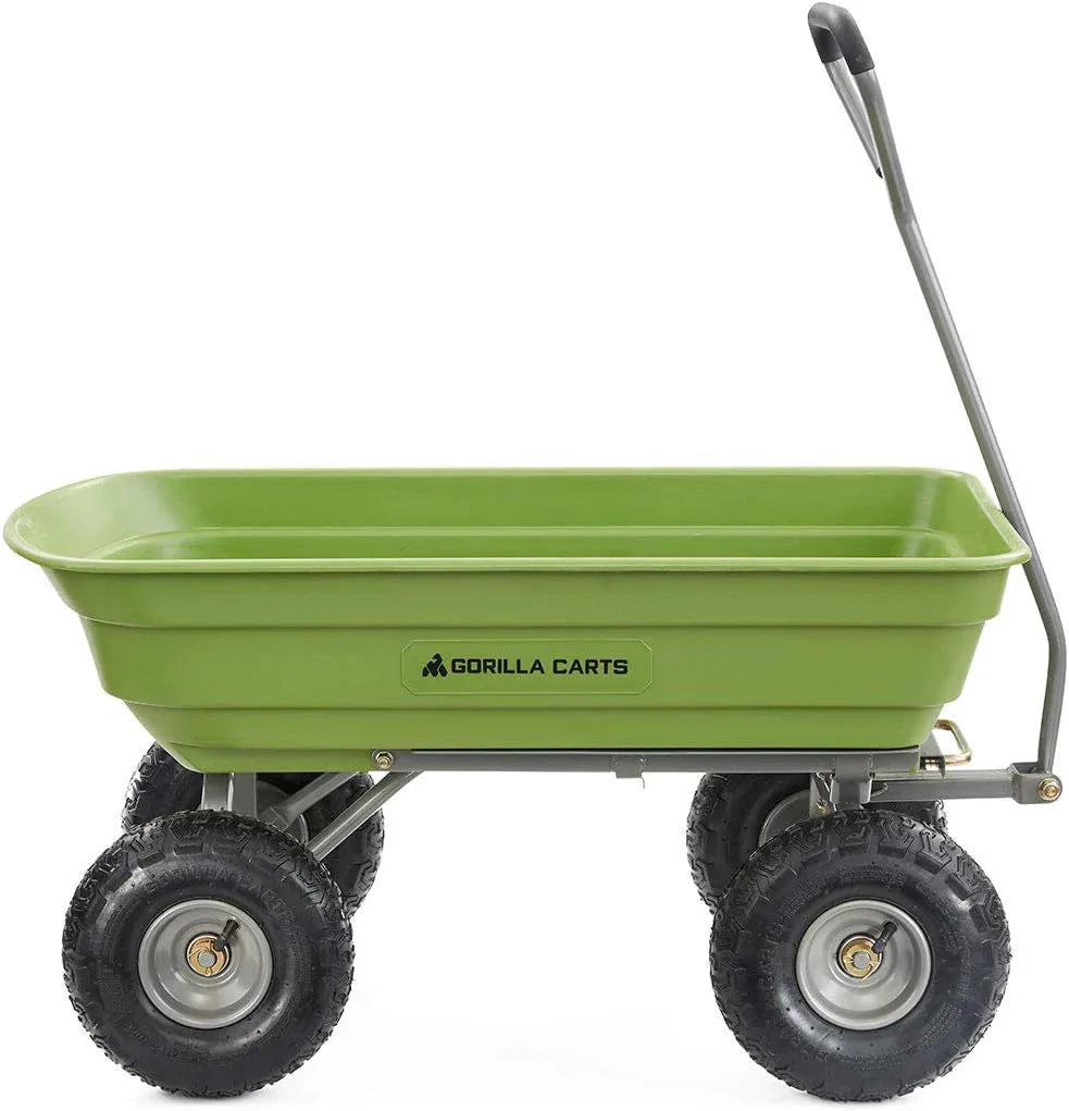 Gorilla Carts Utility Dump Wagon 6 Cubic Feet 1200 lb Capacity Black - GOR6PS