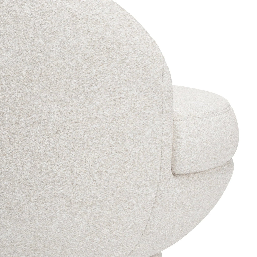 Hillsdale Boulder Upholstered Swivel Storage Chair, Ash White