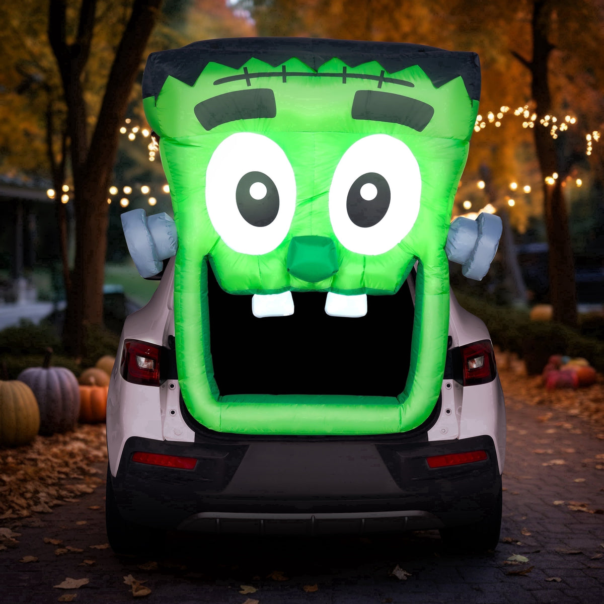Joyfy 6 ft Halloween Inflatable Archway Decoration with Multi-Characters, Trunk or Treat Car Decorations Kit Archway with Built-in LED Light for Halloween Party, Outdoor, Yard, Garden Decor