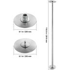 KFFKFF Dance Pole Set, 45mm Stainless Steel, Silver - HM-590S