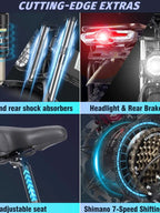 Electric Bike For Adults, 750W Motor, 48V 20Ah Removable Battery, 26 Fat Tire, Folding, Shimano 21-Speed, UL2849