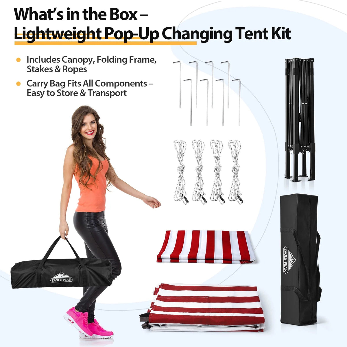 EAGLE PEAK Ultra Compact 4 ft x 4 ft Pop-Up Changing Room Canopy - Flex