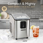 Igloo Self-Cleaning Countertop Ice Maker, 26 lbs. Per Day, 8 Pieces Every 7-8 Minutes, Aqua