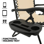 MoNiBloom Zero Gravity Reclining Chairs Set Of 2 With Canopy Shade And Headrest, Black - 330 lbs