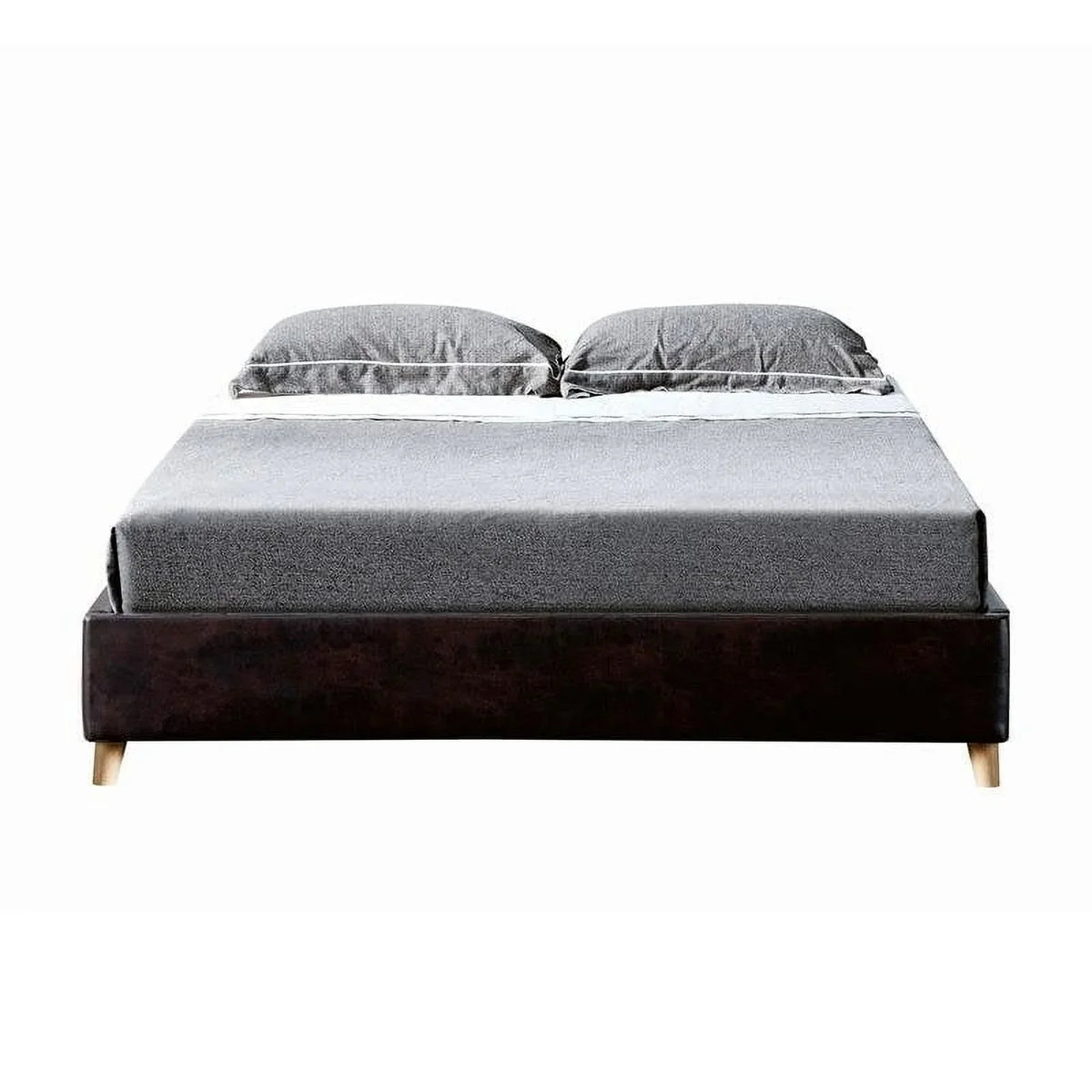 Furniture of America Goodwater Faux Leather Full Foundation Bed - Brown