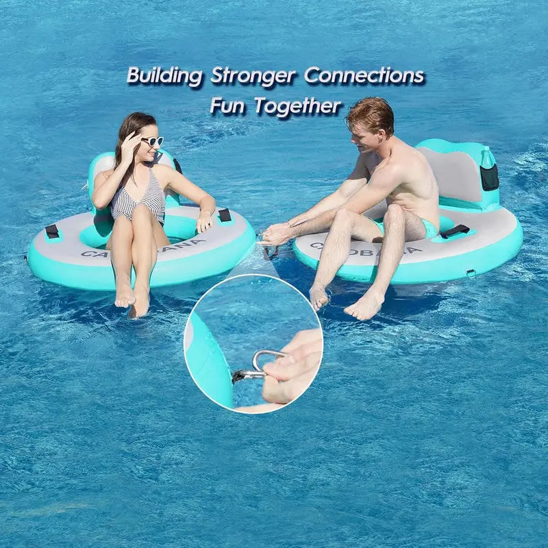 Inflatable Floating Ring Hammock And River Tube - 6-Circle, 8-Circle, 10-Circle Or 3-6-Circle