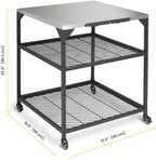 ooni Large Modular Outdoor Table - 31x31x35 Inch Stainless Steel Pizza Oven Stand