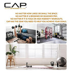 CAP Barbell 150 LB Coated Hex Dumbbell Weight Set With Vertical Rack - Black