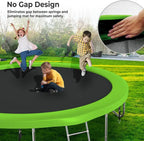 Trampoline With Enclosure Net And Adjustable Basketball Hoop - 8ft, 10ft, 12ft, 14ft, 15ft, 16ft
