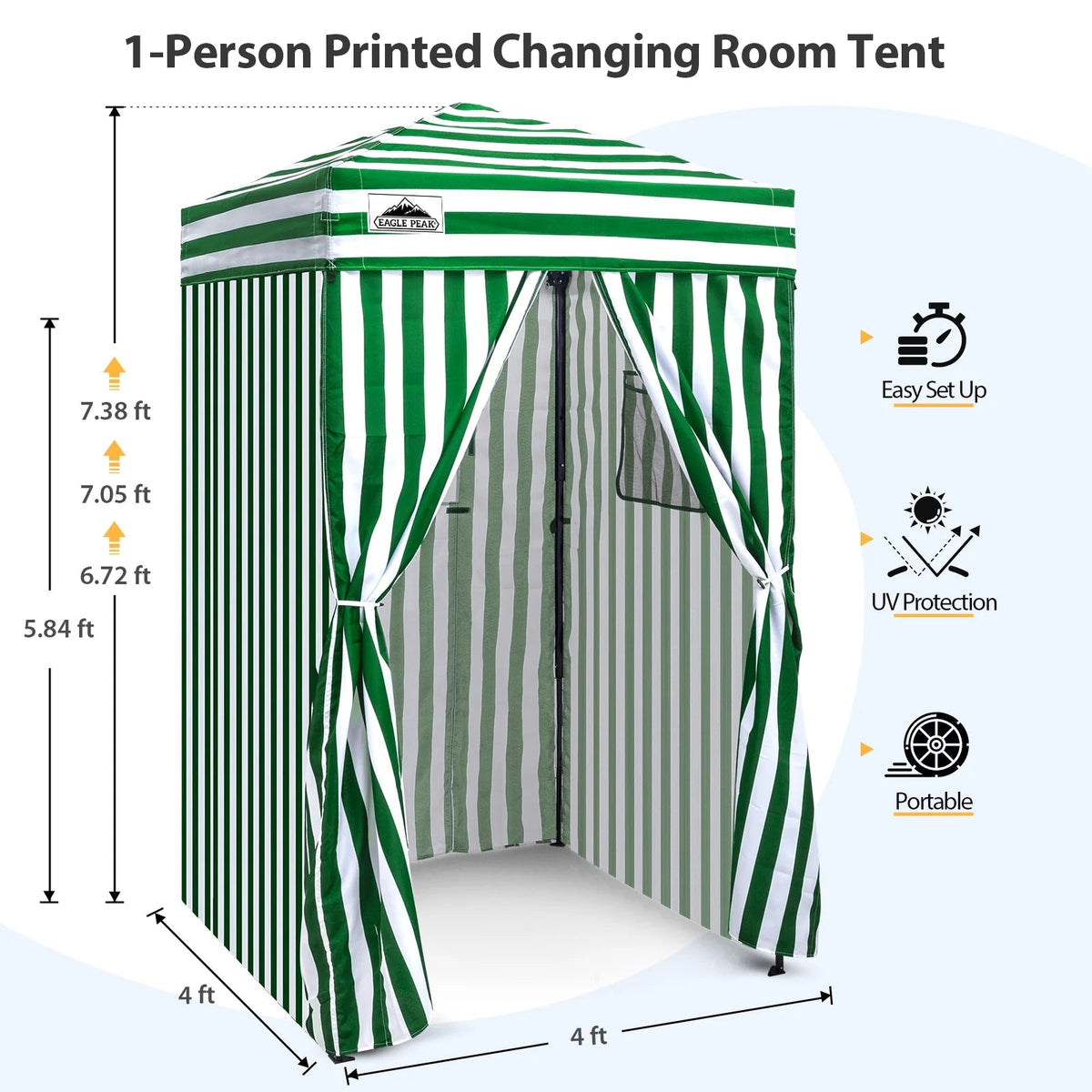 EAGLE PEAK Ultra Compact 4 ft x 4 ft Pop-Up Changing Room Canopy - Flex