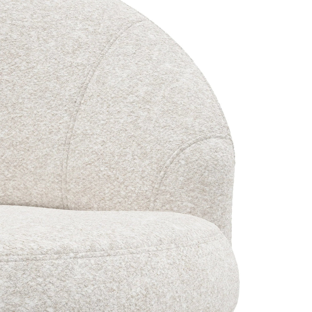 Hillsdale Boulder Upholstered Swivel Storage Chair, Ash White