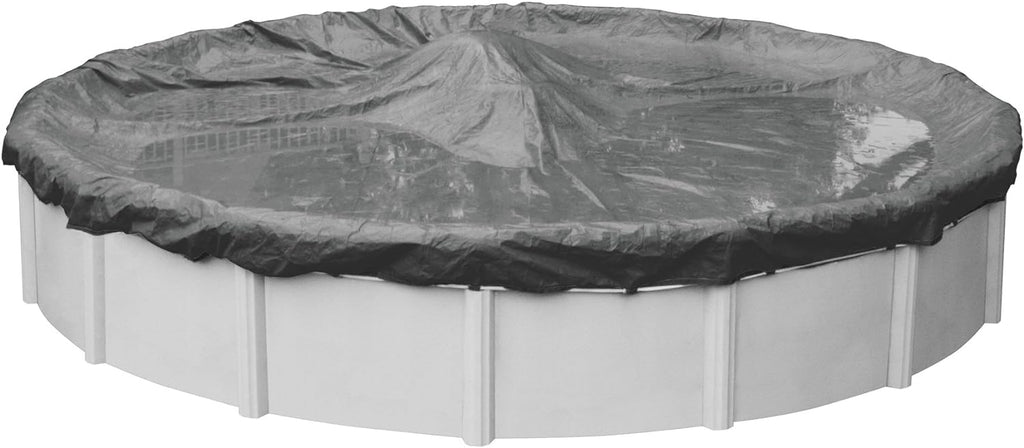 Robelle Ultimate Charcoal Winter Pool Cover For 30 ft Above Ground Pools, 34 ft Cover Size, 4 ft Overlap - 5130-4