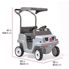 Kids 2-Seat Side-by-Side Push Ride-On SUV - Blue Or Gray
