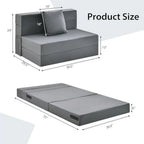 ASDRFYU 6 Inch Tri-Fold Folding Sofa Bed With Pillow
