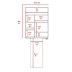 Light Grey Rectangular Foldable Desk