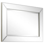 Rectangular Clear Beveled Wall Mirror - 3 Sizes