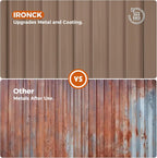 IRONCK Metal Outdoor Storage Shed, 10x12ft, Brown