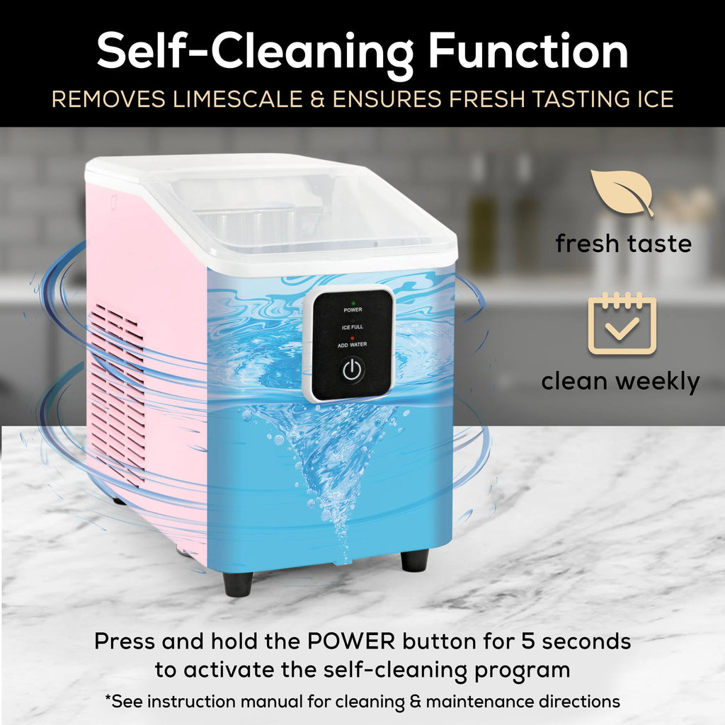 Igloo Self-Cleaning Countertop Ice Maker, 26 lbs. Per Day, 8 Pieces Every 7-8 Minutes, Aqua
