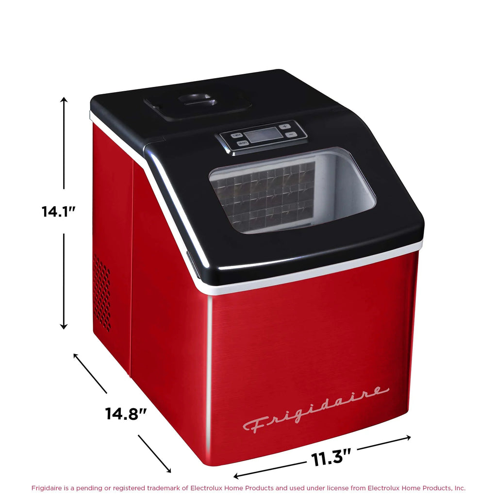 Frigidaire Countertop Clear Square Ice Maker, 40 lbs. Per Day - Stainless Steel