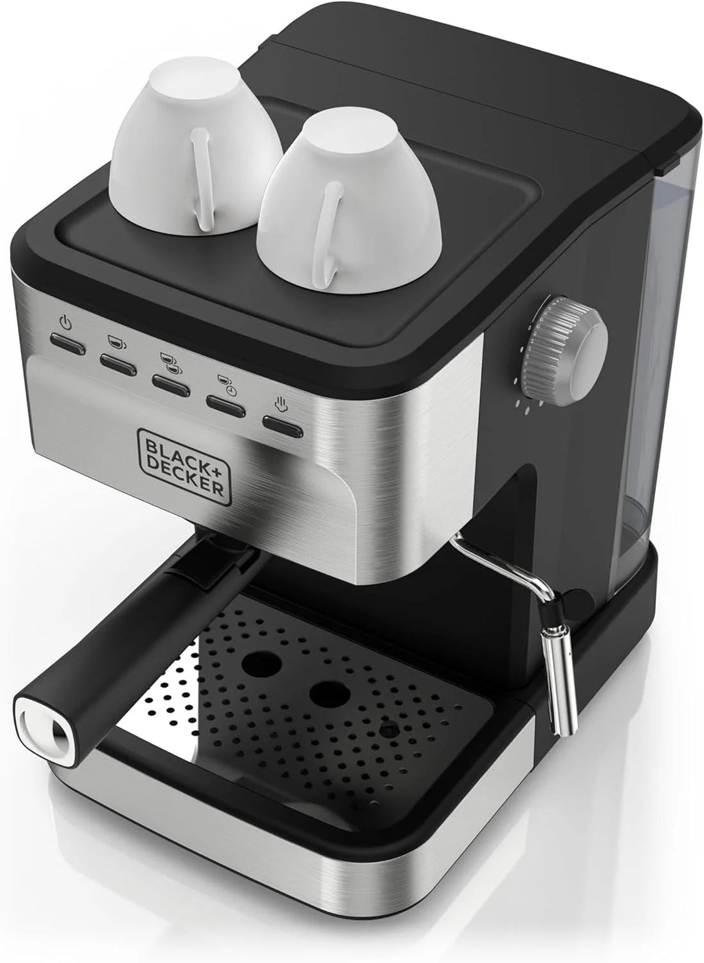 BLACK+DECKER 15-Bar Semi-Automatic Espresso And Cappuccino Maker - Stainless Steel