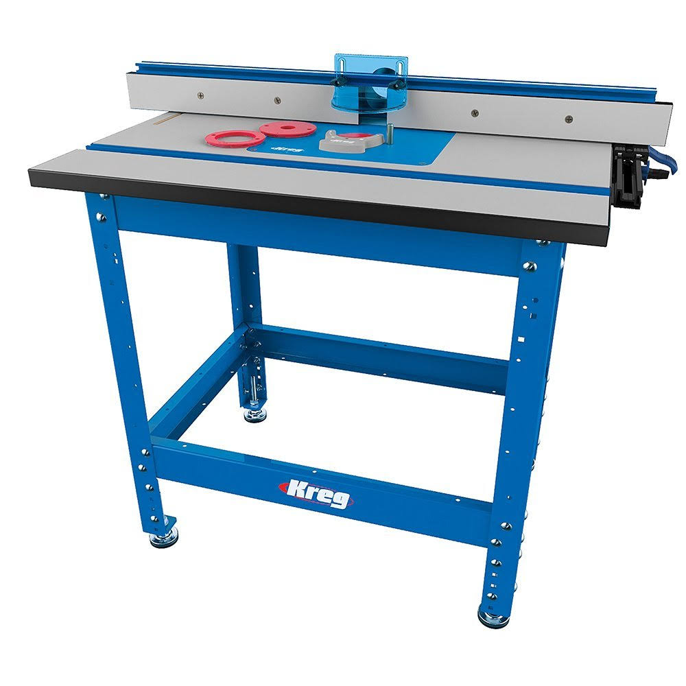 Kreg Precision Router Table System With PRS1200 Beaded Face Frame, Large Tabletop, T-Square Fence, Steel Stand - PRS1045