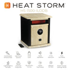 Heat Storm Logan Deluxe Infrared 1500W Space Heater, Black - HS-1500-ILOD-B