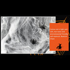 Darzheoy Spider Webs Halloween Decorations, Super Stretch Cobwebs for Halloween Indoor and Outdoor Party Supplies Halloween Decoration Venue Layout