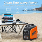 Portable Inverter Generator 2500W Gas Powered - Orange