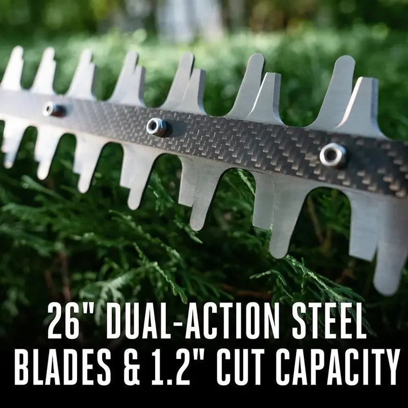 EGO POWER+ Hedge Trimmer - 26-Inch Dual-Action Blades, Carbon Fiber Rail, 56V Battery Compatible