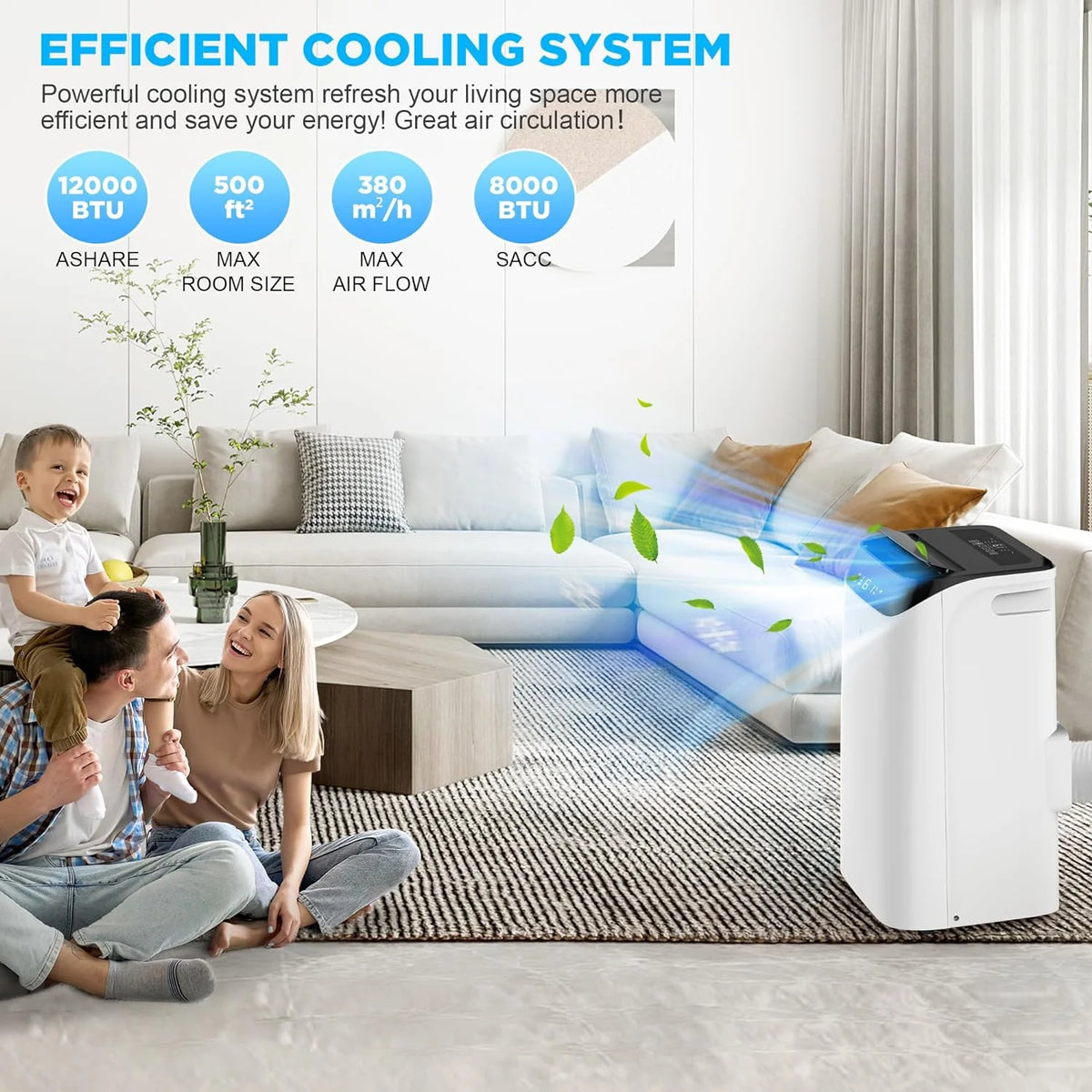 HUMHOLD Portable Air Conditioner, 14000 BTU, White - HDPAC-10-A1