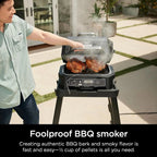 Ninja 7-in-1 Portable Electric Outdoor Grill And Smoker With Thermometer, Grey - OG751BRN