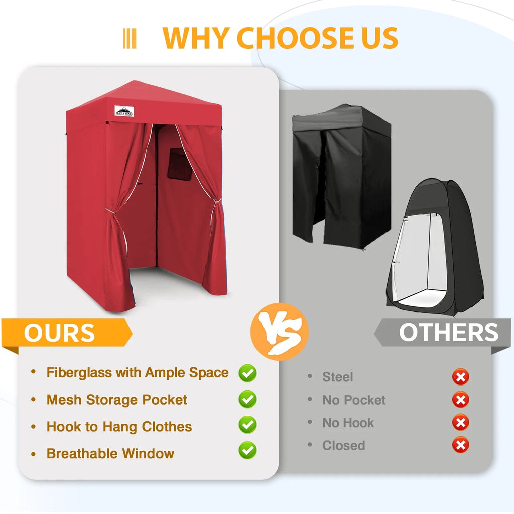 EAGLE PEAK Ultra Compact 4 ft x 4 ft Pop-Up Changing Room Canopy - Flex