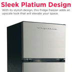Frigidaire 21 in 7.5 Cu. Ft. Retro Top-Freezer Refrigerator, Standard Door Style, Stainless Look