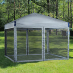 Aoodor Pop Up Canopy 12'x12' With Removable Mesh Sidewalls - Black