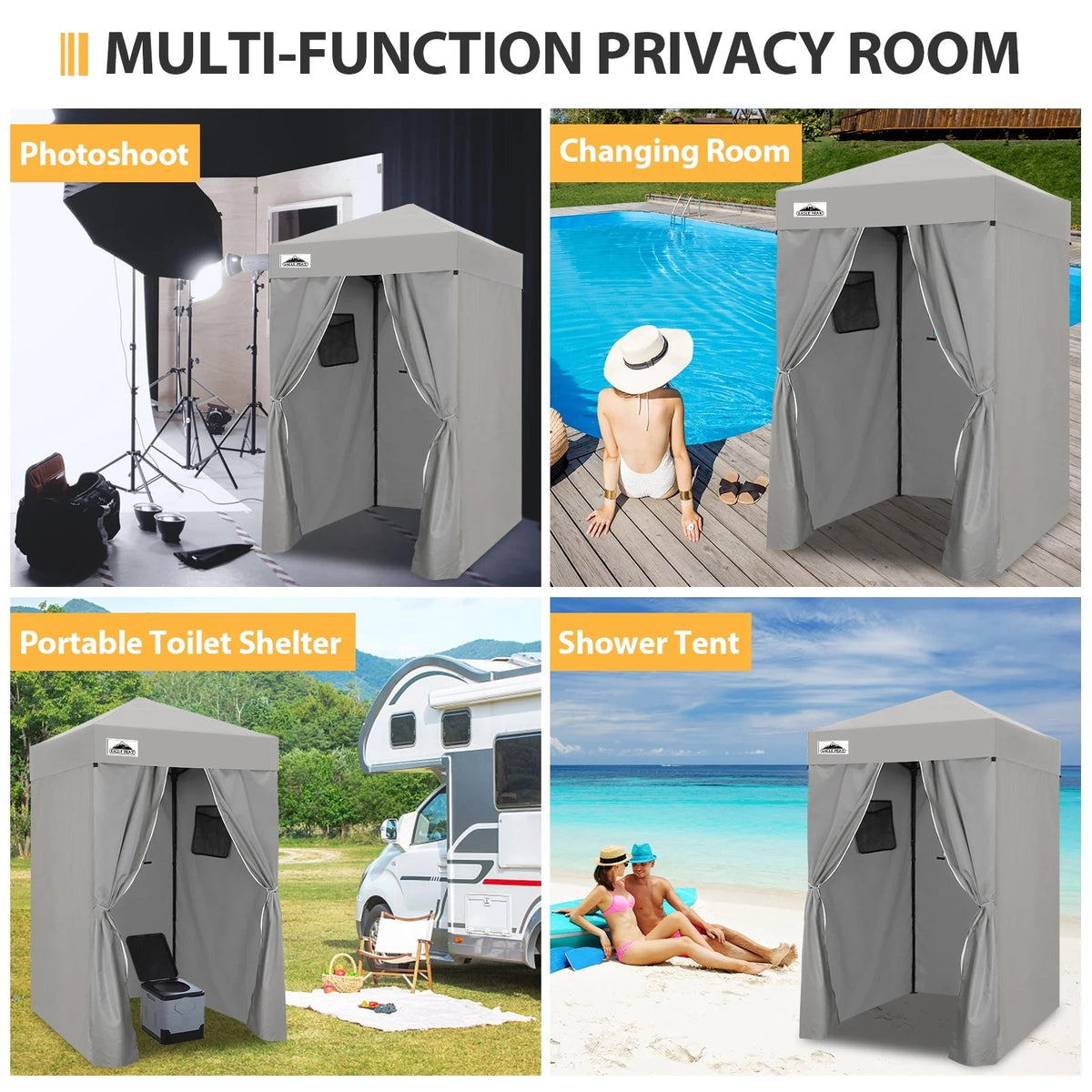 EAGLE PEAK Ultra Compact 4 ft x 4 ft Pop-Up Changing Room Canopy - Flex