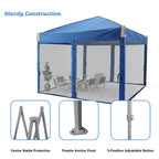 Aoodor Pop Up Canopy 12'x12' With Removable Mesh Sidewalls - Black