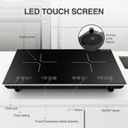 VBGK Double Induction Cooktop, 24 Inch, 2 Burner, 110V, 4000W
