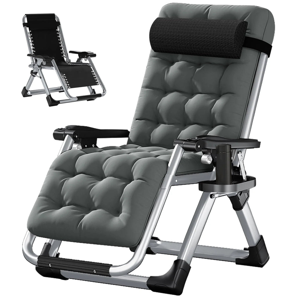 NAIZEA Zero Gravity Lawn Recliner Chairs, 2 Pack, Black