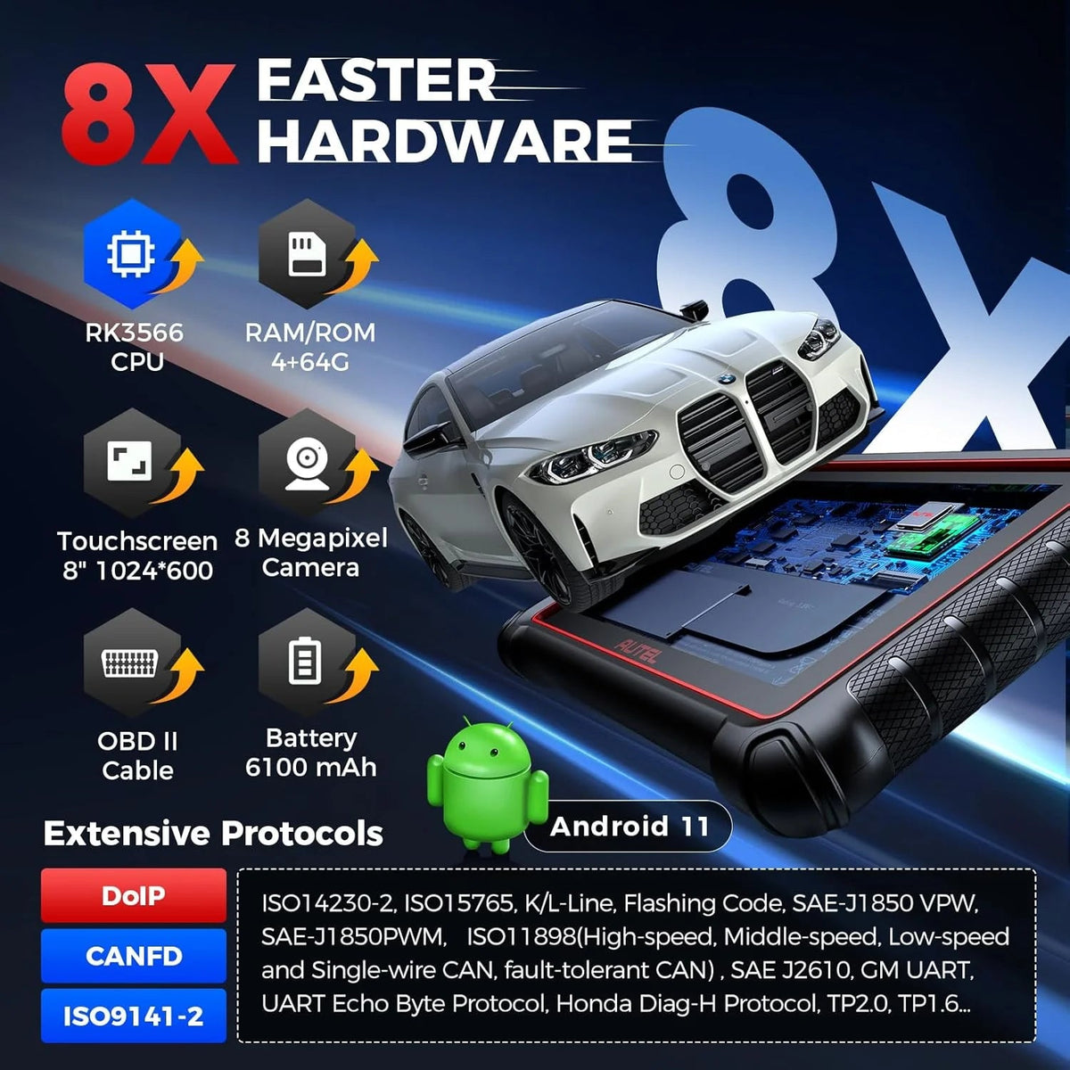 Autel MaxiCOM MK900 Automotive Diagnostic Scan Tool With 40+ Service Functions And Active Tests - MK900