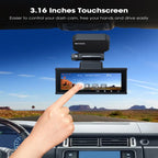 TOGUARD Front And Rear Dash Cam 4K+2K, 3.16-Inch Touch Screen, 64GB Memory Card - DC15
